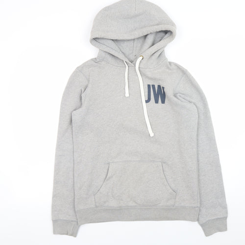 Jack Wills Womens Grey Pullover Hoodie UK 10 Physical Training Logo