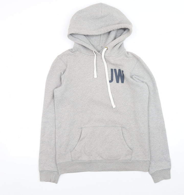Jack Wills Womens Grey Pullover Hoodie UK 10 Physical Training Logo