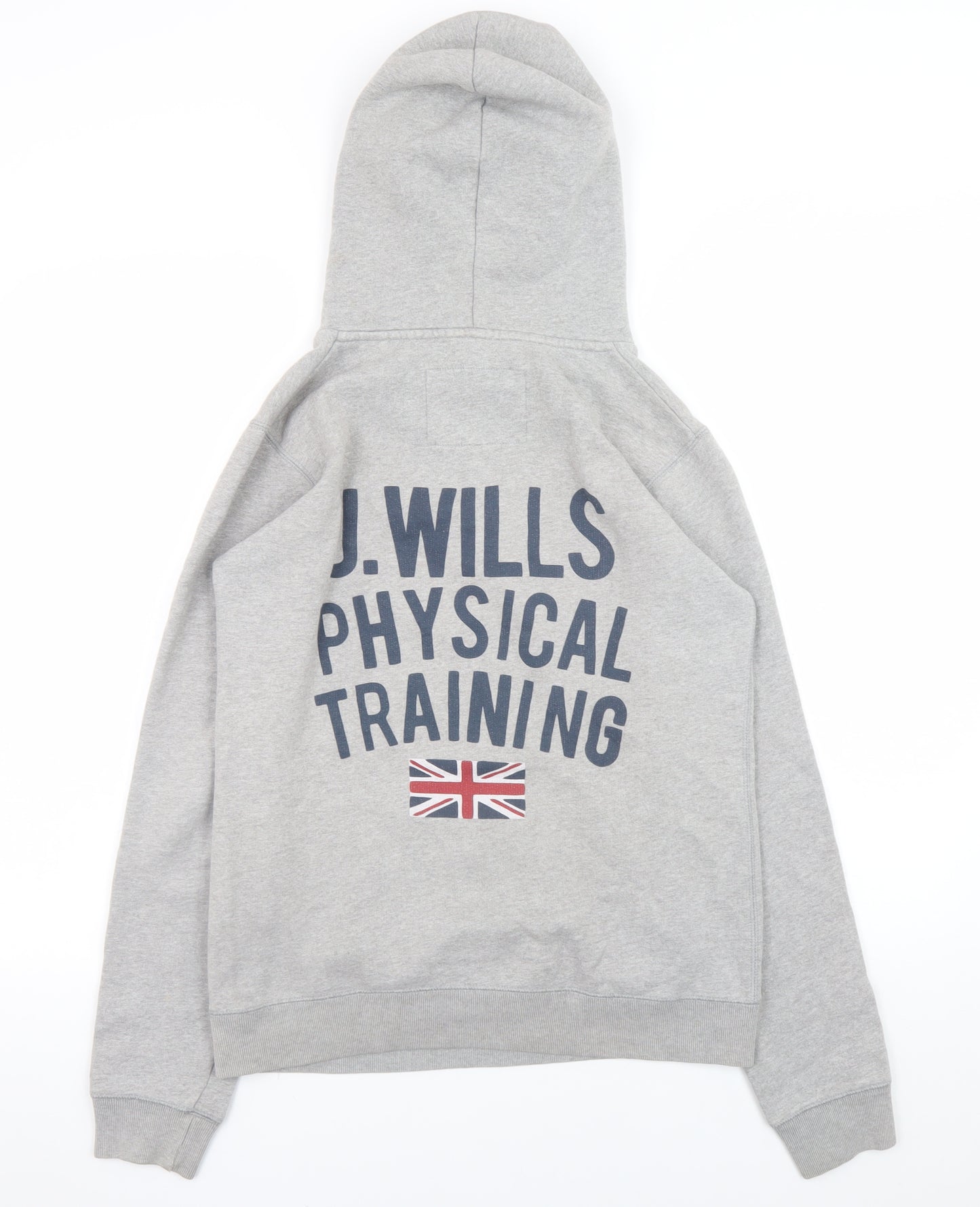 Jack Wills Womens Grey Pullover Hoodie UK 10 Physical Training Logo