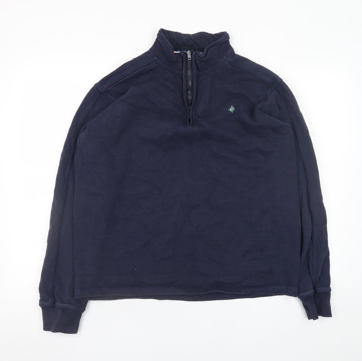 Maine Men's Blue 2XL 1/4 Zip Mock Neck Pullover Sweatshirt