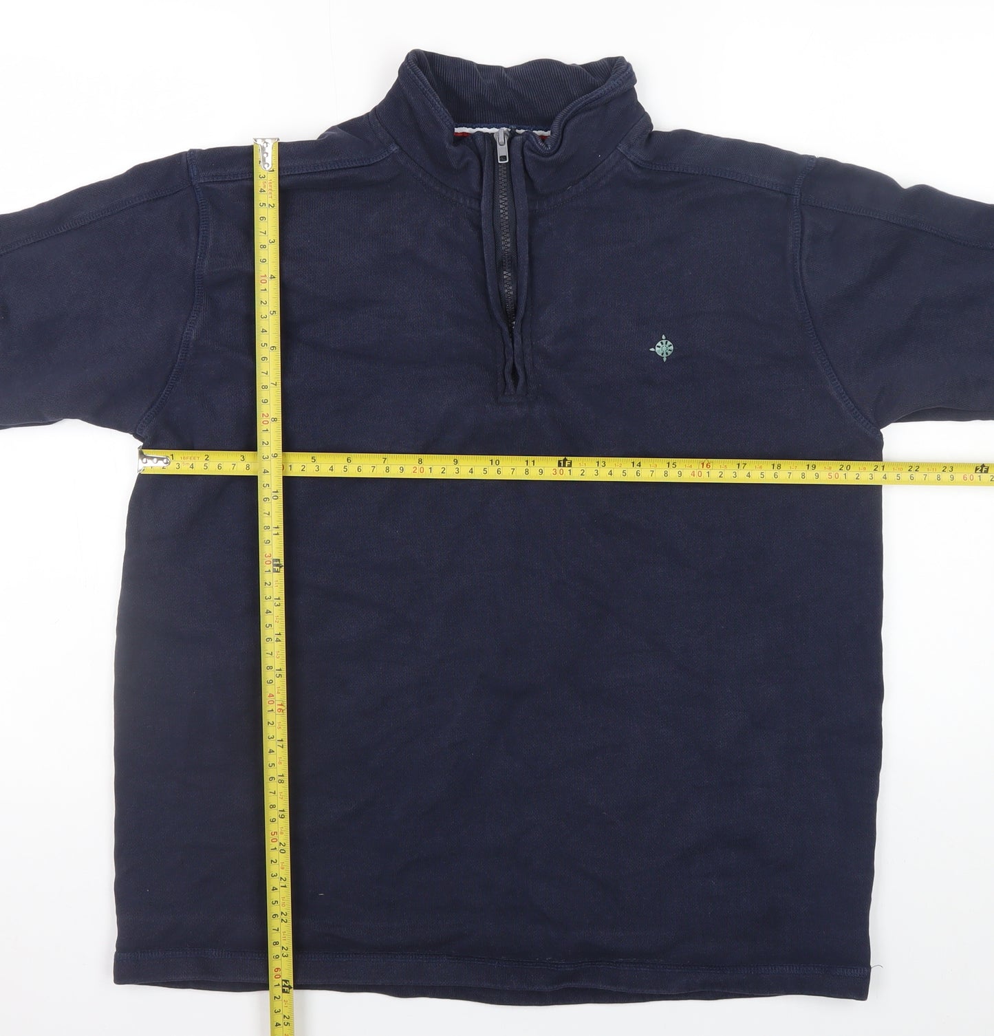 Maine Men's Blue 2XL 1/4 Zip Mock Neck Pullover Sweatshirt