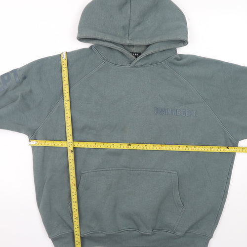 boohooMAN Men's Green Training Dept Pullover Hoodie Size M