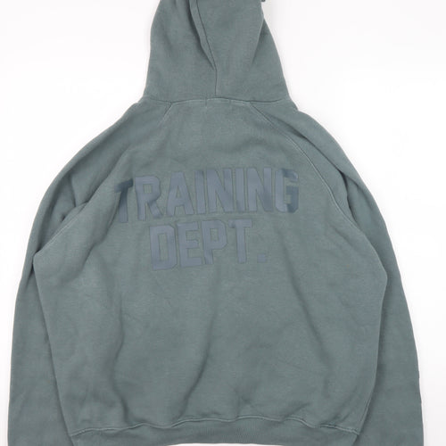 boohooMAN Men's Green Training Dept Pullover Hoodie Size M