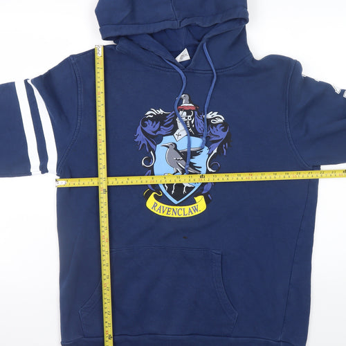 Harry Potter Men Blue Ravenclaw Pullover Hoodie Size L Cotton
