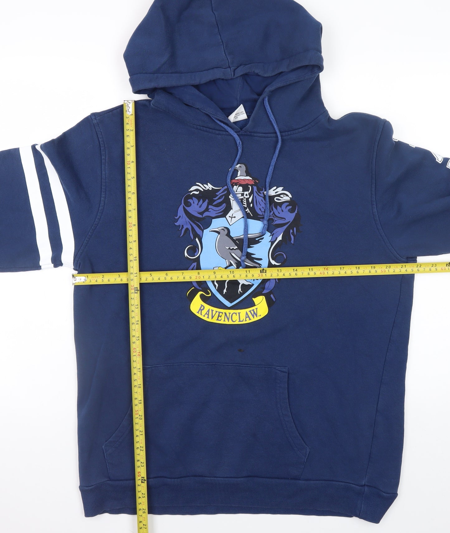 Harry Potter Men Blue Ravenclaw Pullover Hoodie Size L Cotton