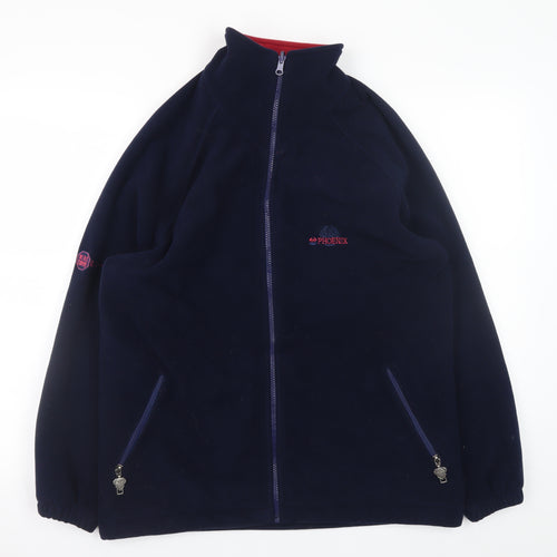 Phoenix Men's Blue Fleece Jacket Size S Regular Fit Full Zip Outdoor