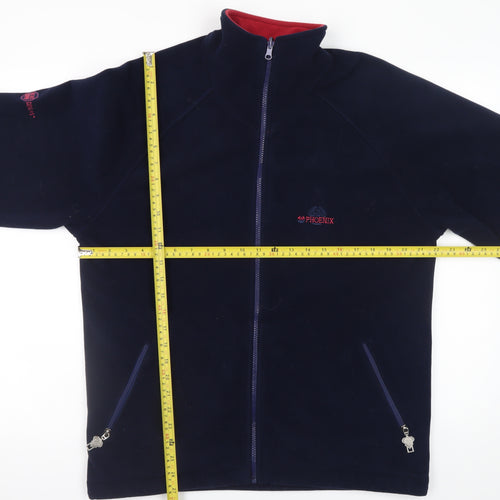 Phoenix Men's Blue Fleece Jacket Size S Regular Fit Full Zip Outdoor