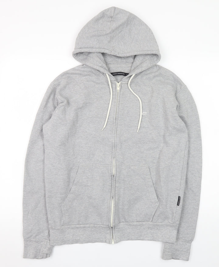 French Connection Mens Grey Full Zip Hoodie Size M