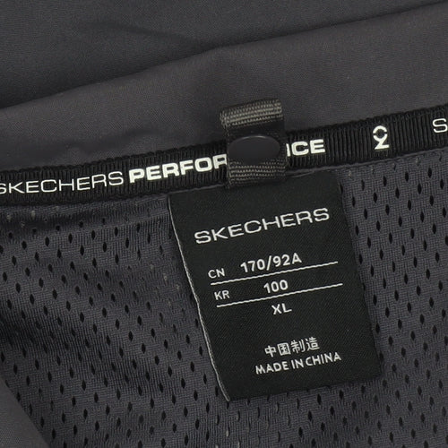 Skechers Men's Black XL Performance Mid-Length Softshell Coat