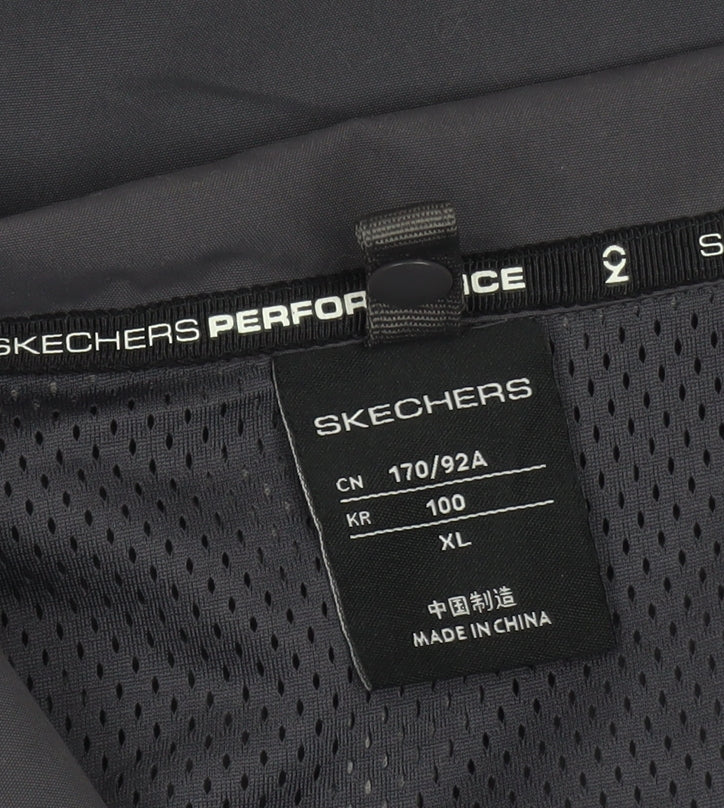 Skechers Men's Black XL Performance Mid-Length Softshell Coat