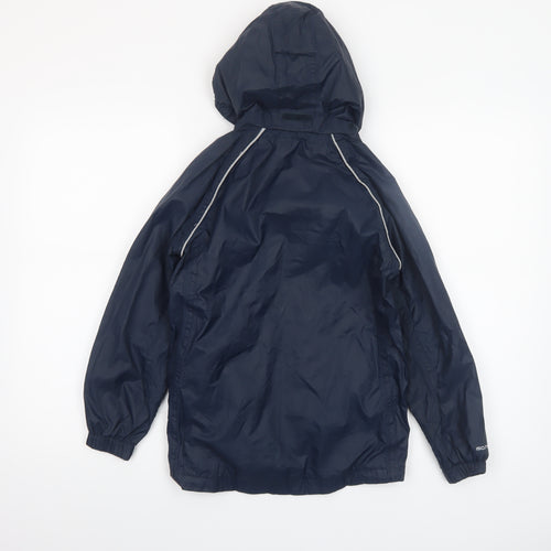 Regatta Boys Blue Waterproof Hooded Rain Coat Jacket 9-10 Years