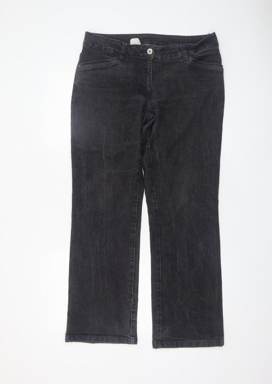 Cecil Classics Women's Black Straight Jeans Size 10 Regular Fit