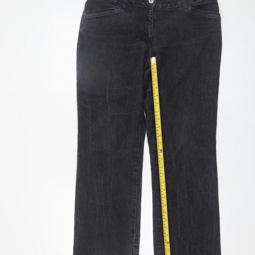 Cecil Classics Women's Black Straight Jeans Size 10 Regular Fit