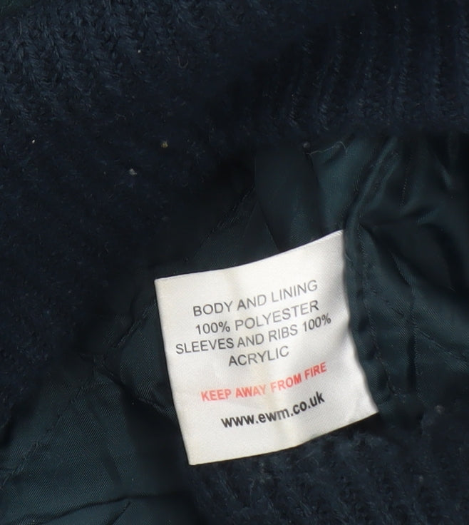 James Pringle Men’s Blue L Bomber Jacket Full Zip Knit Sleeves