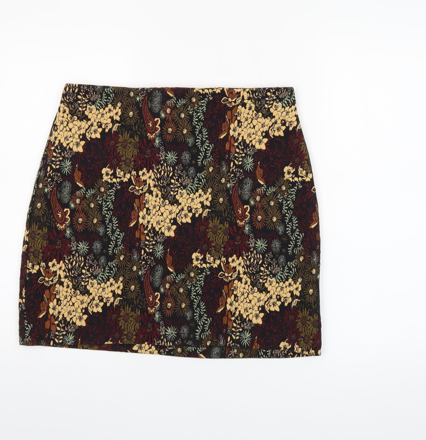 Dorothy Perkins Womens Multicoloured Floral Short Pencil Skirt Size 12