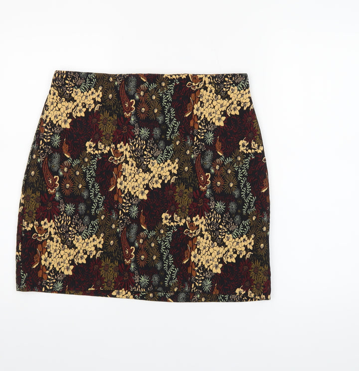 Dorothy Perkins Womens Multicoloured Floral Short Pencil Skirt Size 12