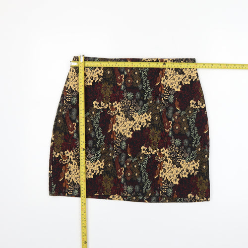 Dorothy Perkins Womens Multicoloured Floral Short Pencil Skirt Size 12