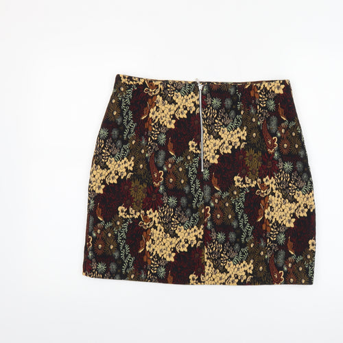 Dorothy Perkins Womens Multicoloured Floral Short Pencil Skirt Size 12