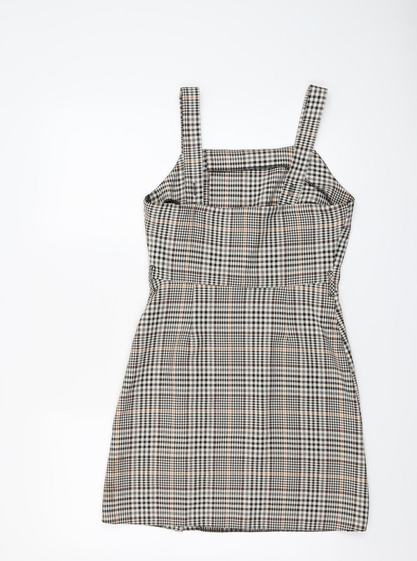 Miss Selfridge Women’s Multicoloured Check Pinafore Dress UK 8