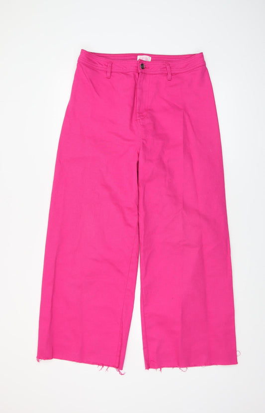 Savida Women’s Pink Wide-Leg High Rise Jeans Size 14