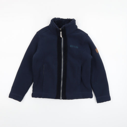 Regatta Boys Blue Fleece Jacket 5-6 Years Full Zip Insulated Outdoor Coat
