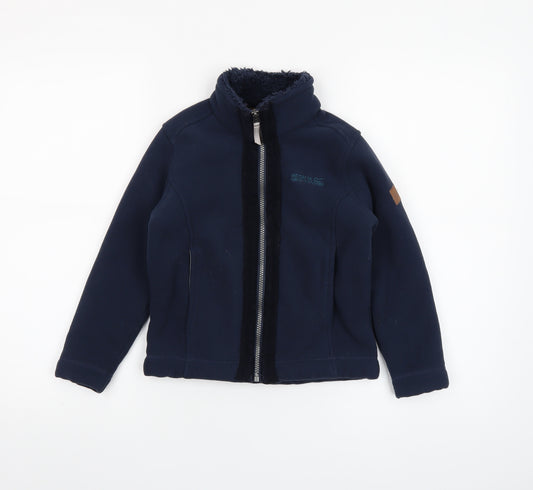 Regatta Boys Blue Fleece Jacket 5-6 Years Full Zip Insulated Outdoor Coat