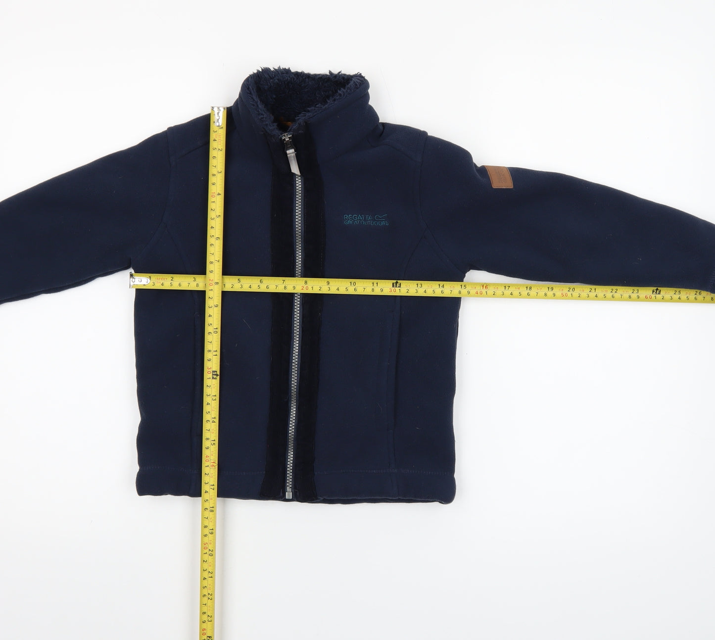 Regatta Boys Blue Fleece Jacket 5-6 Years Full Zip Insulated Outdoor Coat