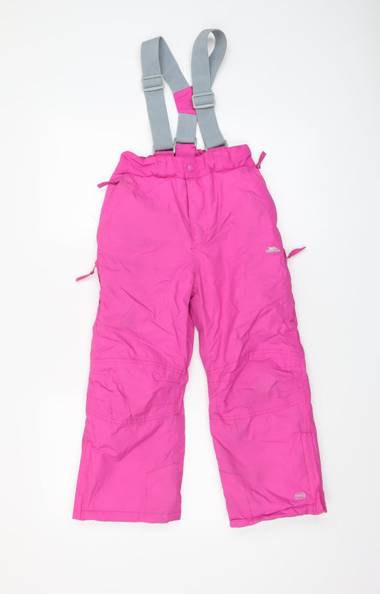 Trespass Girls Pink Waterproof Snow Pants 5-6 Years Winter TP50