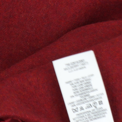 Marks and Spencer Womens Red Wool Blend Mid-Length Coat Size 14