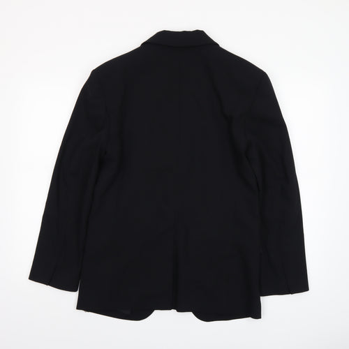 Marks and Spencer Women Black Size 8 Single-Breasted Blazer Jacket