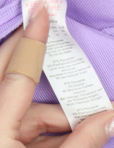 PrettyLittleThing Women’s Purple Cropped Bustier Top Size 14