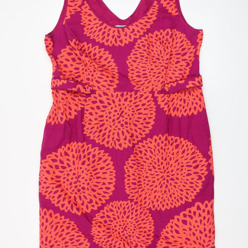 Boden Women’s Pink Floral Sleeveless Sheath Dress Size 12