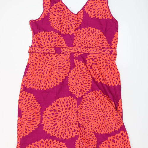 Boden Women’s Pink Floral Sleeveless Sheath Dress Size 12