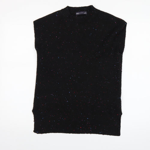 Marks and Spencer Women’s Black Speckled Sleeveless Pullover Jumper XS