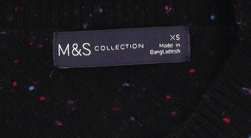 Marks and Spencer Women’s Black Speckled Sleeveless Pullover Jumper XS