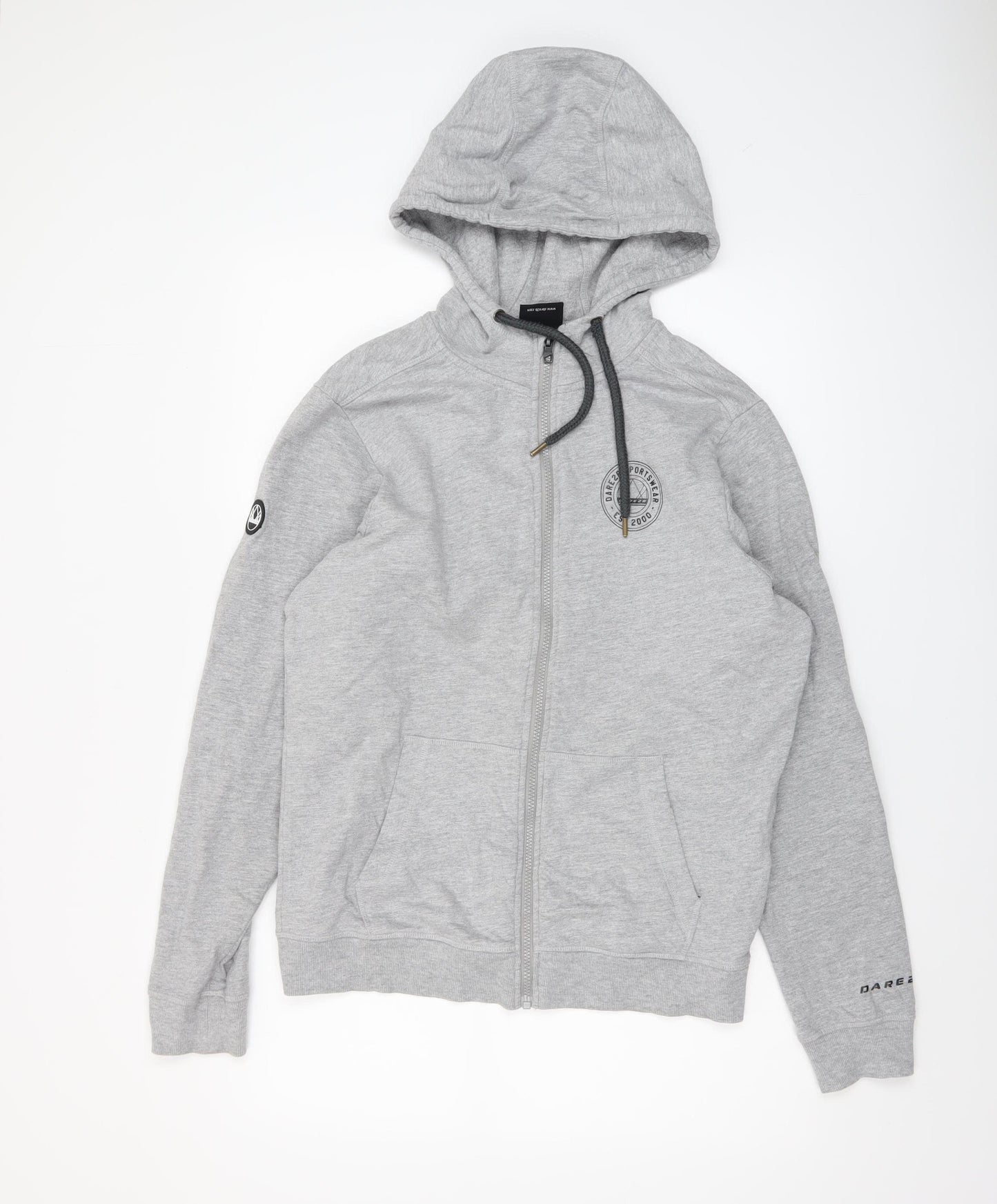 Dare 2b Men's Grey Full Zip Hoodie Size M Regular Fit Sports Style