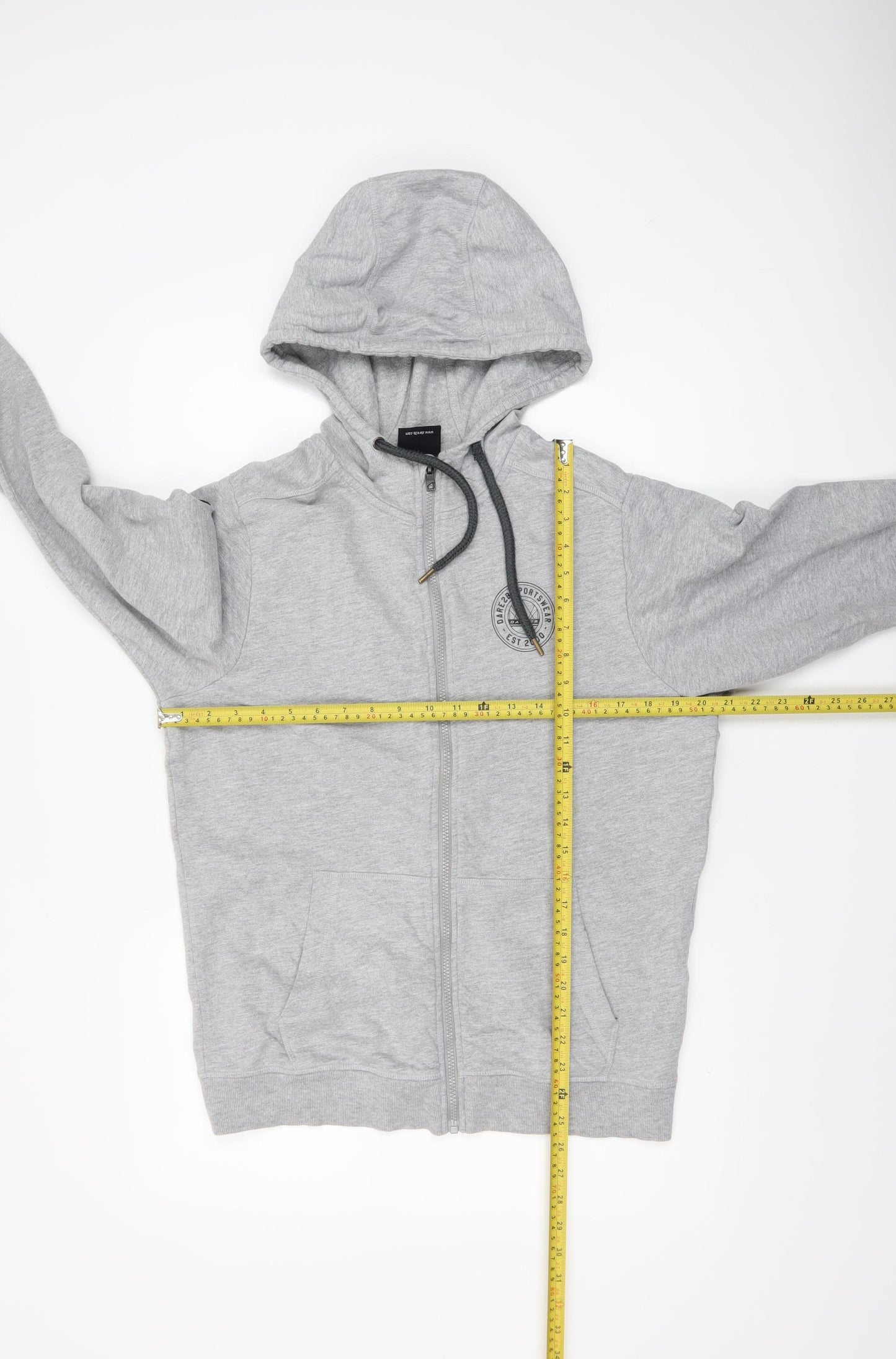 Dare 2b Men's Grey Full Zip Hoodie Size M Regular Fit Sports Style