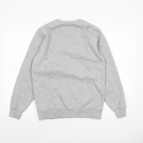 SikSilk Men’s Grey Crew Neck Pullover Sweatshirt XS