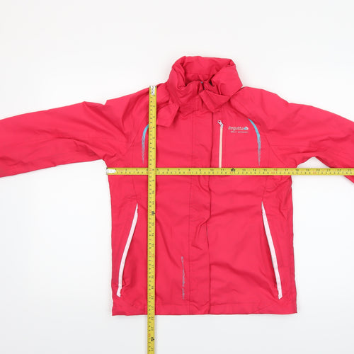 Regatta Girls Pink Waterproof Hooded Rain Coat Jacket 9-10 Years