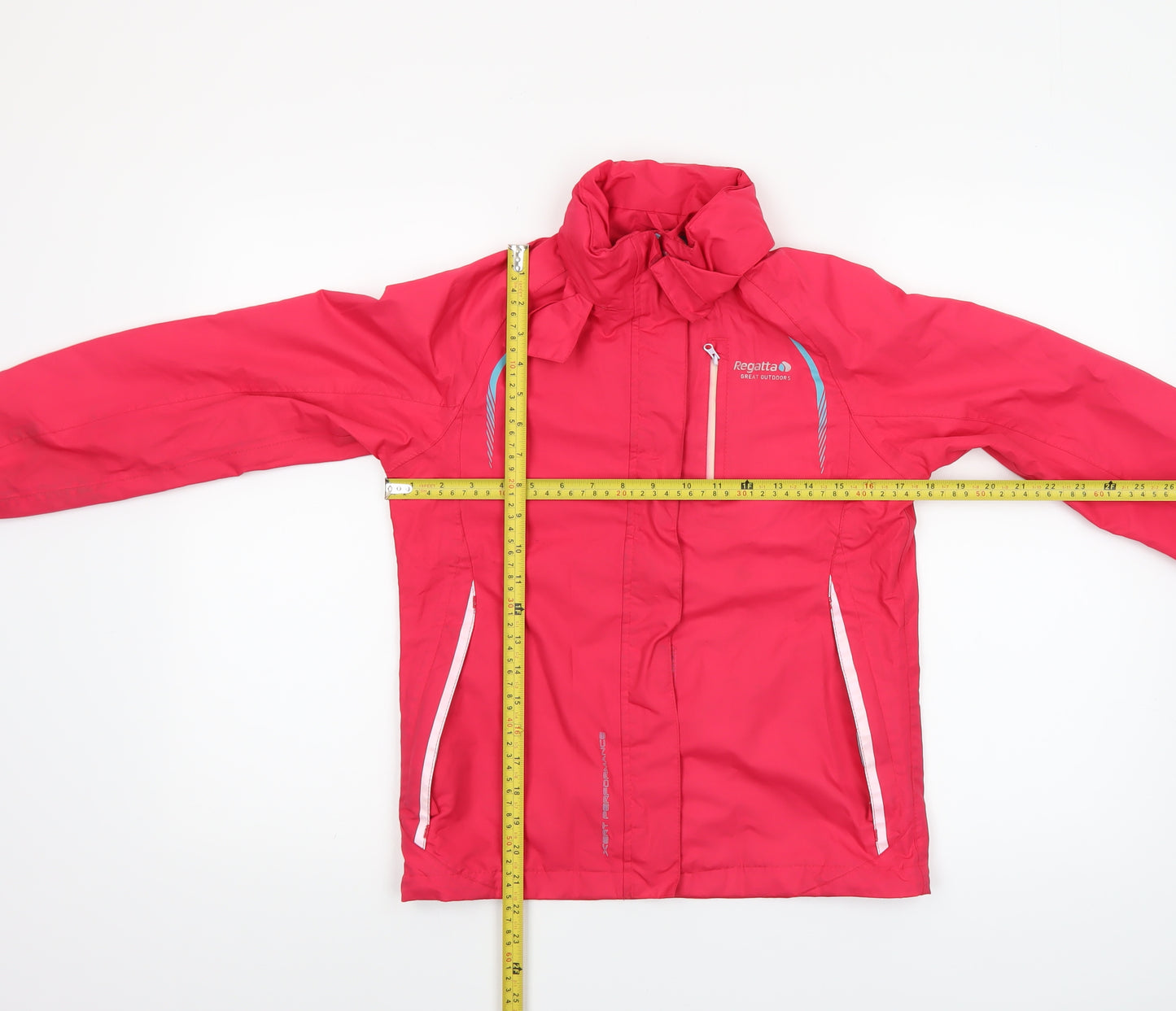 Regatta Girls Pink Waterproof Hooded Rain Coat Jacket 9-10 Years