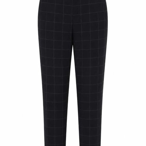 Uniqlo Women's Black Check Slim Tapered Work Trousers Size S