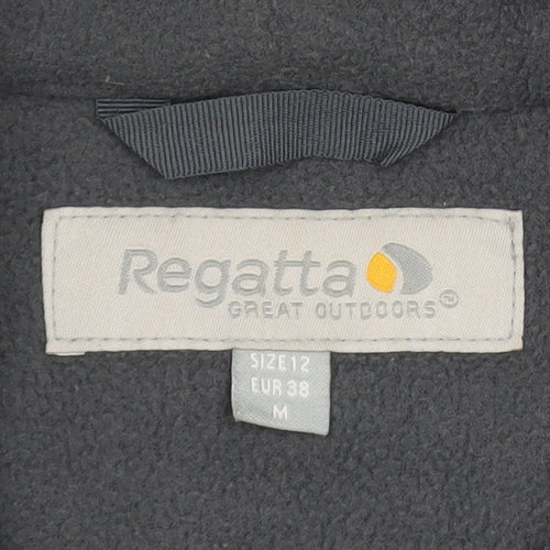 Regatta Womens Grey Fleece Full Zip Outdoor Jacket Size 12 M