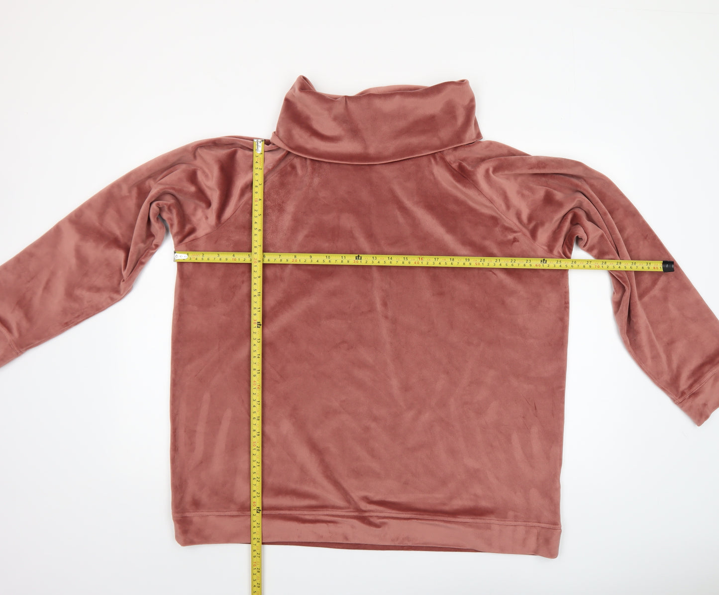 Cotton Traders Women’s Vintage Rose Velour Cowl Neck Sweatshirt UK 24