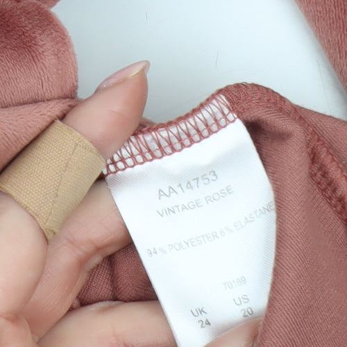 Cotton Traders Women’s Vintage Rose Velour Cowl Neck Sweatshirt UK 24