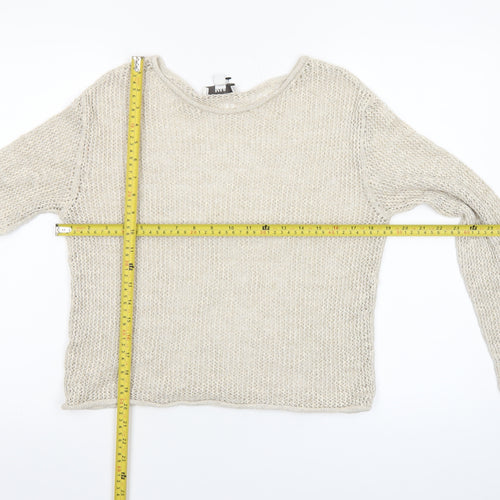 Marks and Spencer Women’s Beige Open-Knit Pullover Jumper XS