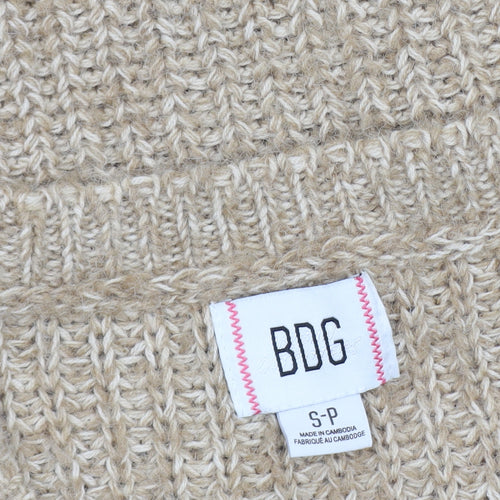 BDG Women's Beige Knit Sleeveless Cardigan Vest Size S