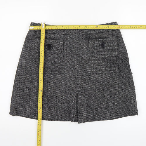 Next Women Grey Tweed Short Pencil Skirt Size 12 Workwear