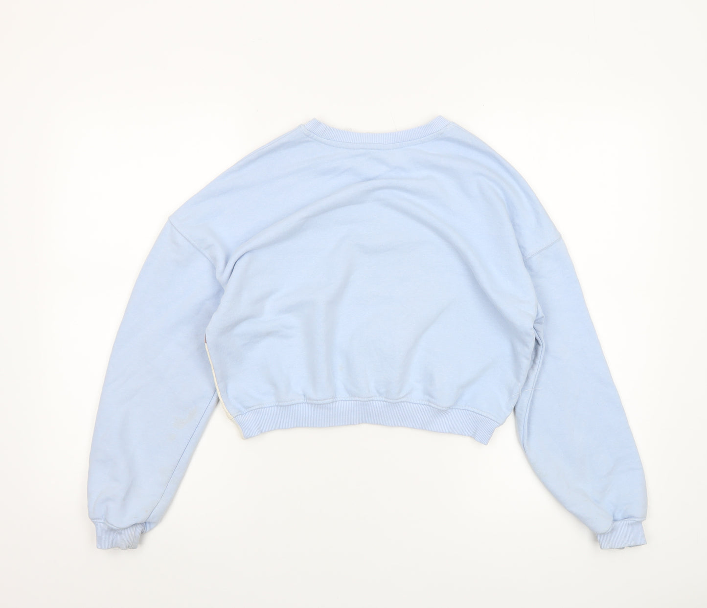 H&M Girls Blue Mickey Mouse Ski Graphic Pullover Sweatshirt 11-12 Years