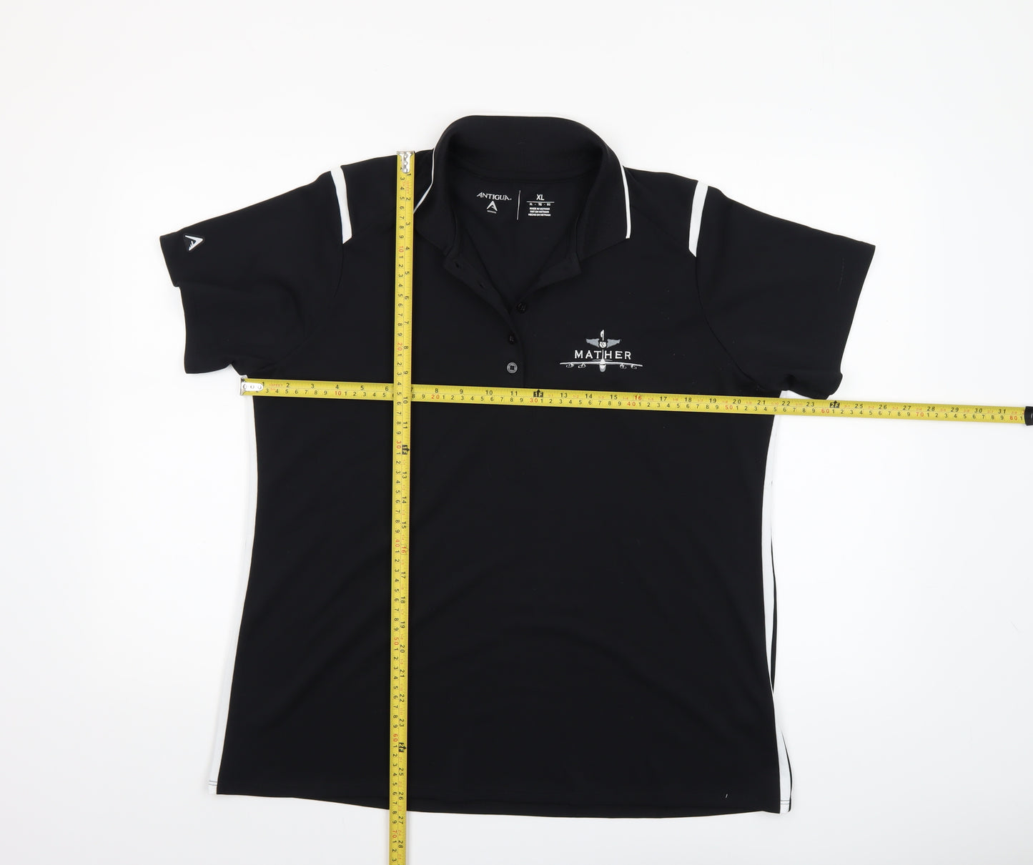Antigua Men's Black XL Golf Polo Shirt Lightweight Moisture Wicking