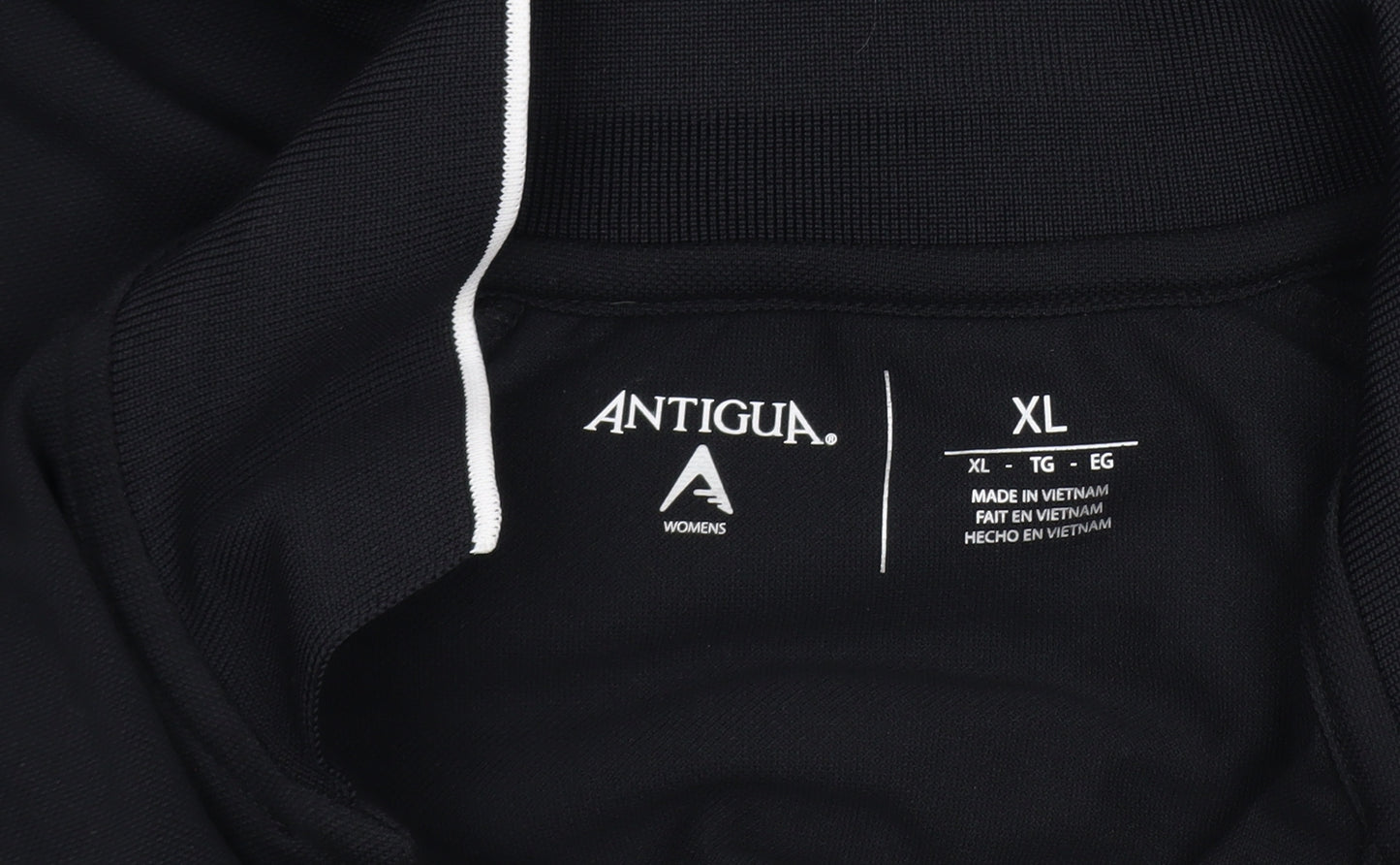 Antigua Men's Black XL Golf Polo Shirt Lightweight Moisture Wicking